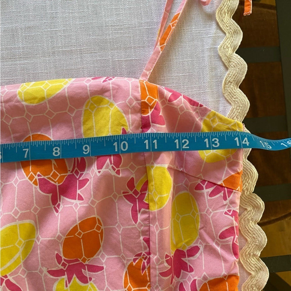 Lilly Pulitzer Vintage Pink Yellow Orange Pineapple Tile Print Mini Dress 0 - Picture 13 of 15